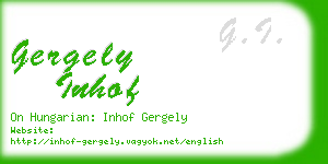 gergely inhof business card